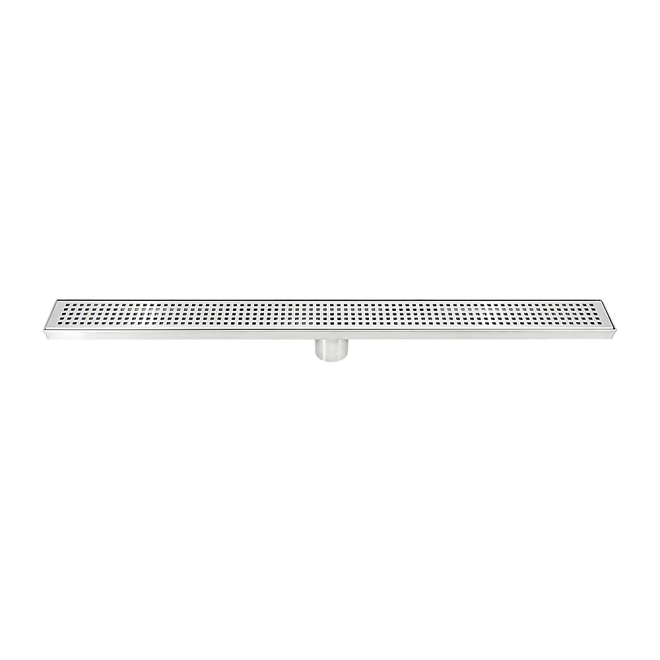 Bathroom Shower Grate Drain w/Centre outlet Floor Waste – 800 x 70 x 20 mm, Silver