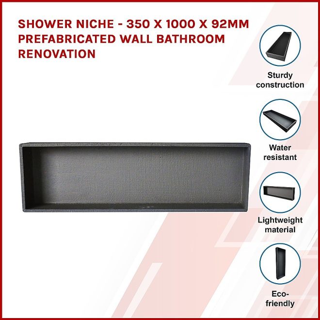 Shower Niche – 350 x 1000 x 92mm Prefabricated Wall Bathroom Renovation