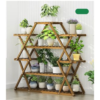 Bamboo Multilayer Flower Plant Bonsai Rack Shelf Stand Porch Lawn Patio.