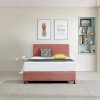 Linen Fabric Bed Deluxe Headboard Bedhead – DOUBLE, Pearl Copper Brown