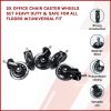 5x Office Chair Rollerblade Caster Wheels Safe for All Floors – Universal Fit
