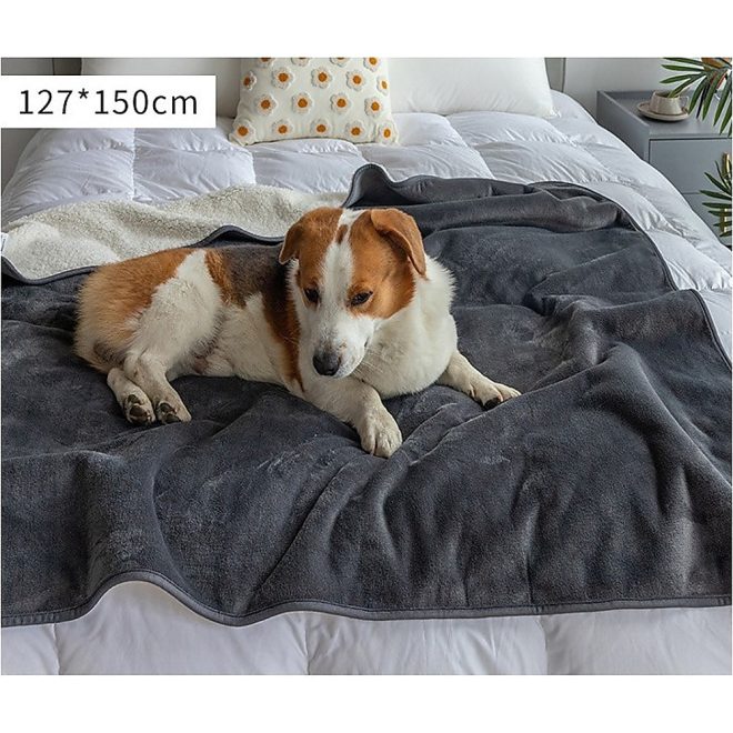 Premium Waterproof Reversible Pet Dog Blanket Bed Protects Couch Bed from Spills