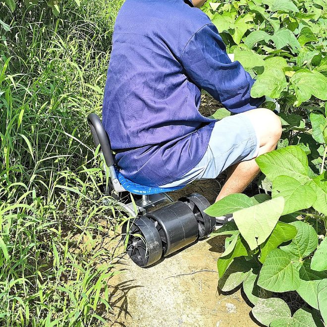 Gardening Seat Portable Height Adjustable Folding Stool Kneeling Pad