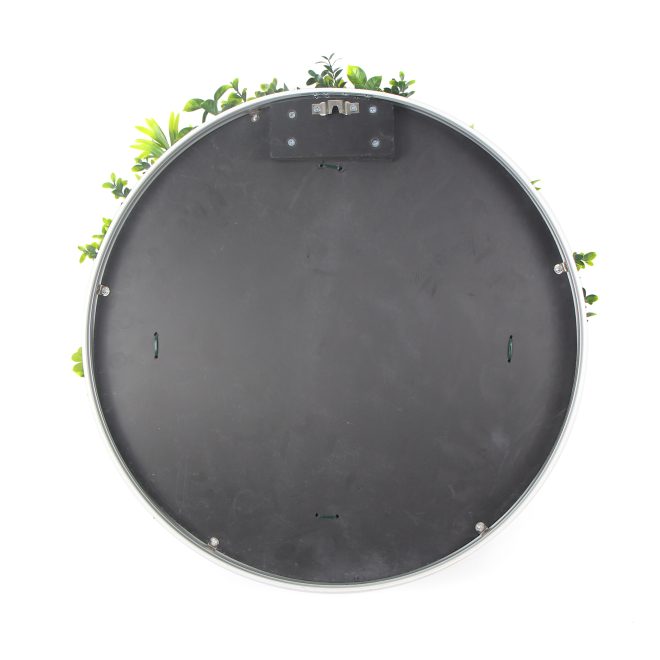 Flowering White Artificial Green Wall Disc UV Resistant – 100 cm, White Frame