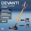 Devanti Handheld Vacuum Cleaner Cordless Stick Handstick Car Vac Bagless 2-Speed LED Headlight – Gold and Grey