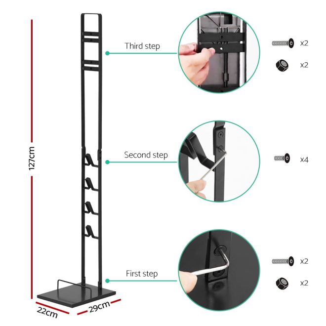 Artiss Freestanding Vacuum Stand Rack For Dyson Handheld Cleaner V6 V7 V8 V10 V11 – Black
