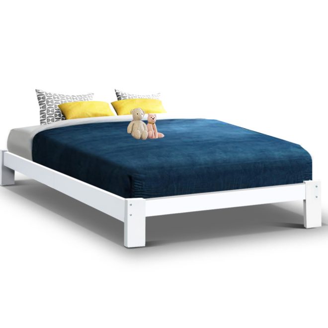 Artiss Bed Frame Wooden Bed Base JADE Timber Foundation Mattress – DOUBLE