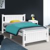 Wooden Bed Frame – White – SINGLE