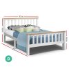 Artiss Wooden Bed Frame PONY Timber Mattress Base Bedroom Kids – DOUBLE