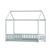Artiss Wooden Bed Frame House Shape Pine Timber Base Single Size Platform – Grey