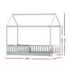 Artiss Wooden Bed Frame House Shape Pine Timber Base Single Size Platform – Grey