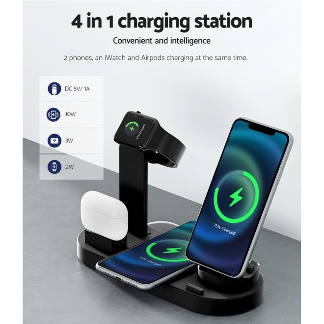4-in-1 Wireless Charger Dock Multi-function Charging Station for Phone