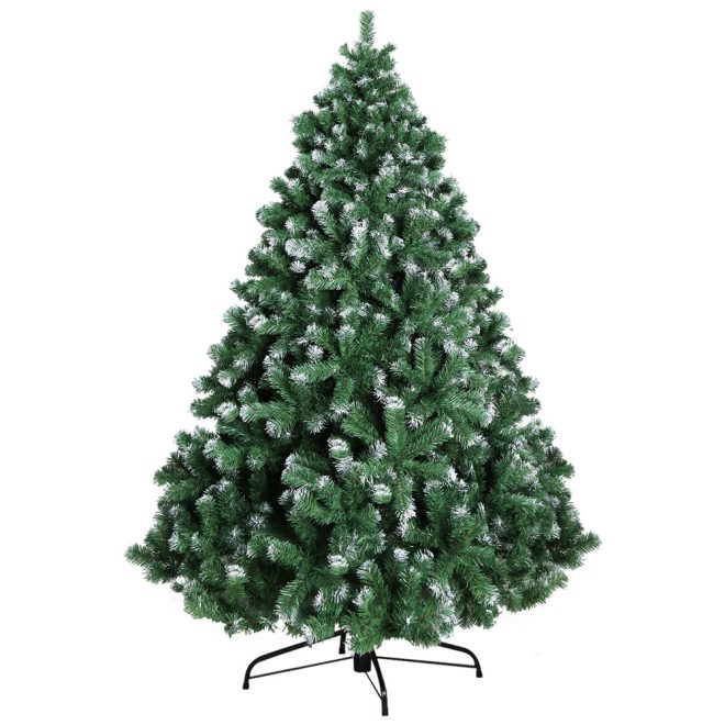 Jingle Jollys Christmas Tree Xmas Trees Decorations Snowy Tips – 7ft – 1250 Tips