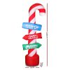 2.4M Christmas Inflatable Santa Guide Candy Pole Xmas Decor LED