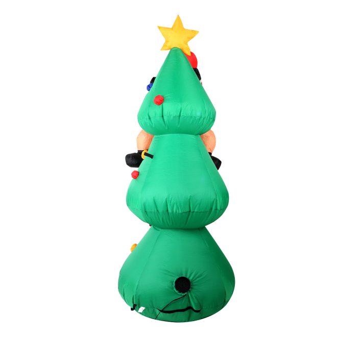 1.8M Christmas Inflatable Santa on Tree Lights Xmas Decor Airblown