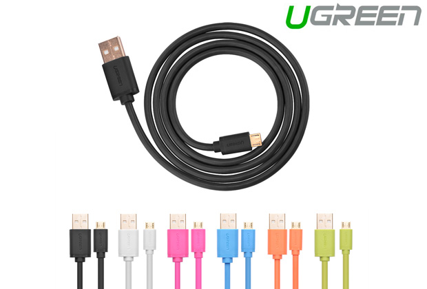 UGREEN Micro USB Male to USB Male cable Gold-Plated – White – 1M