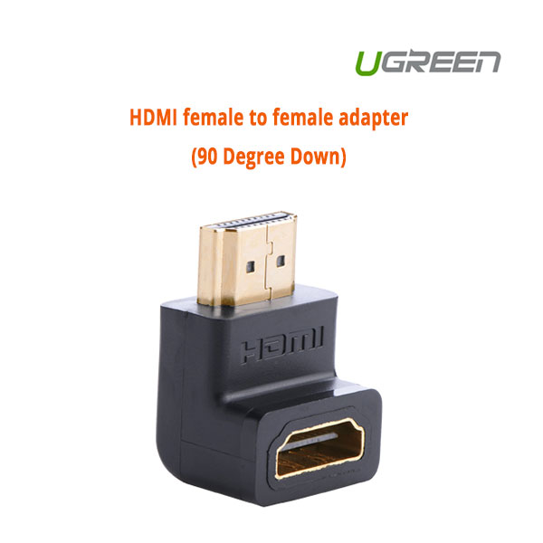 UGREEN HDMI female to female adapter (90 Degree Down) – Down Side