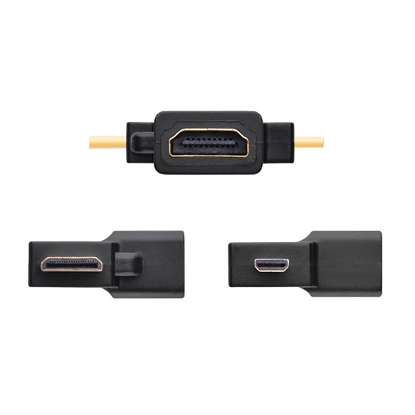 Micro HDMI + Mini HDMI Male to HDMI Female Adapter (20144)