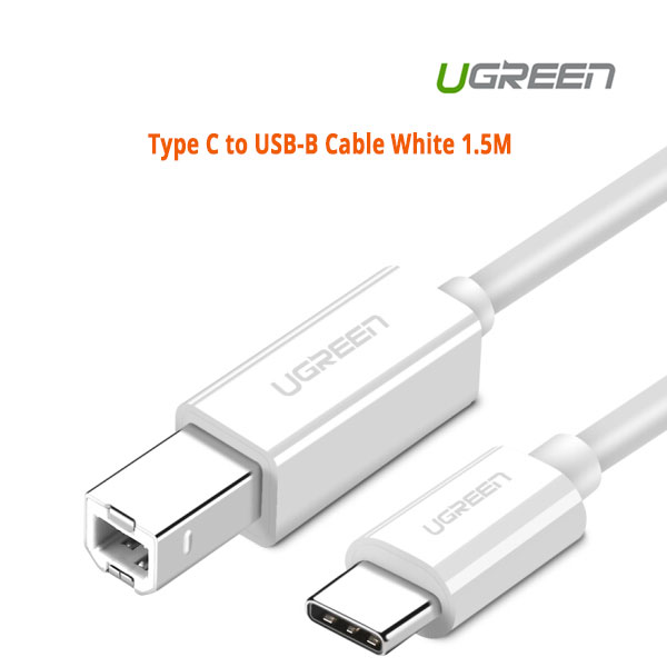 Type C to USB-B Cable White 1.5M 40417