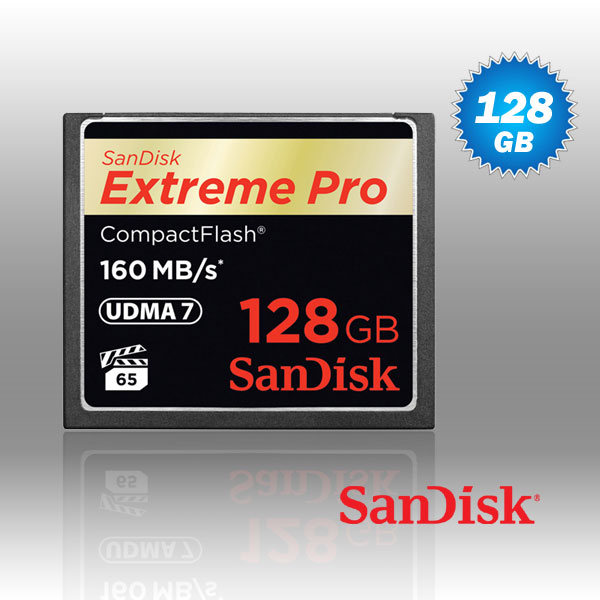 SanDisk Extreme Pro CFXP CompactFlash 160MB/s (SDCFXPS) – 128GB