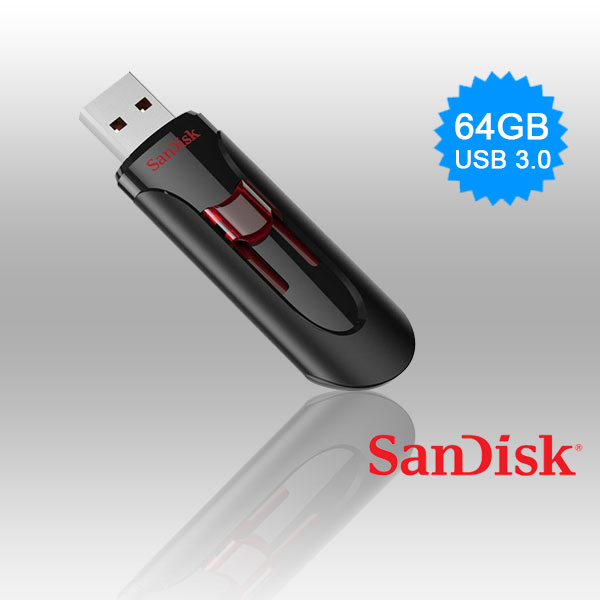 SANDISK SDCZ600-CZ600 CRUZER GLIDE USB 3.0 VERSION – 64GB