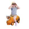 Kids/Children 18L Travel Cabin Luggage Trolley Ride On Wheel Suitcase – Orange