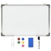 Magnetic Dry-erase Whiteboard White 50×35 cm Steel