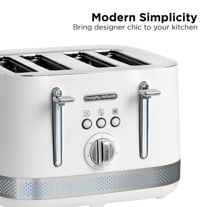 Morphy Richards Illumination 4 Slice 1800W Toaster – White