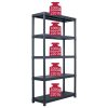 Storage Shelf Racks 2 pcs Black 500 kg 100x40x180 cm Plastic
