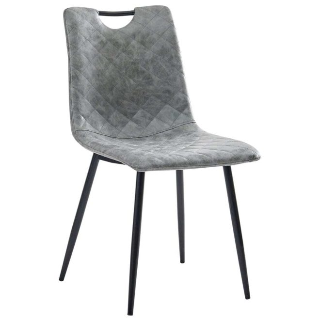 Dining Chairs 6 pcs Dark Grey Faux Leather