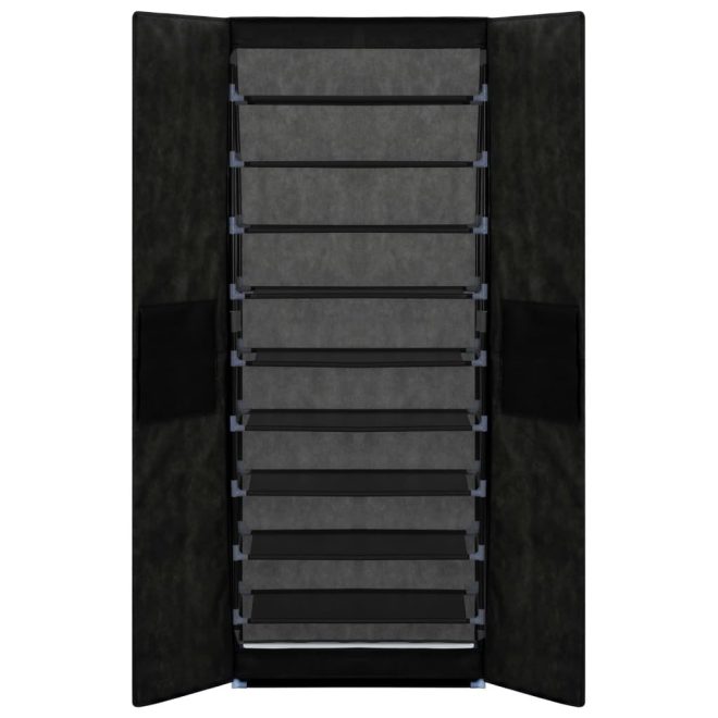 Shoe Cabinet Black 60x30x166 cm Fabric