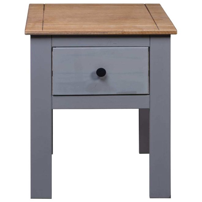 Glenshaw Bedside Cabinet Grey 46x40x57 cm Pine Panama Range