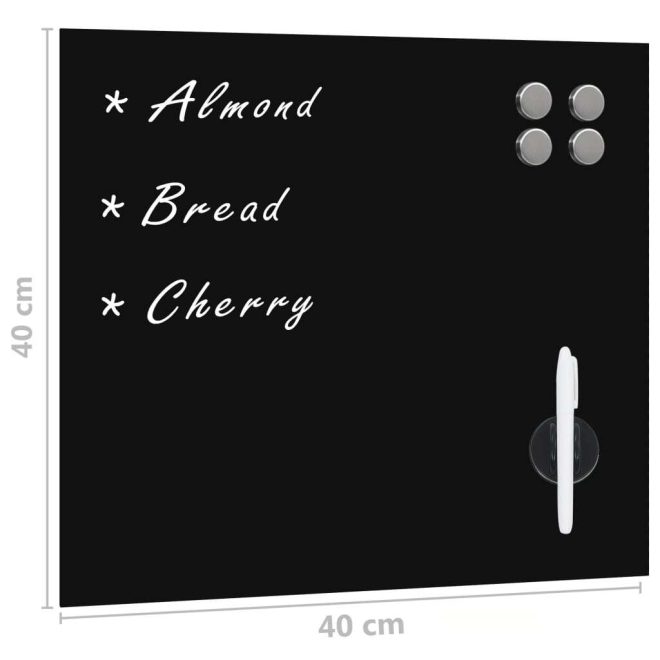 Wall Mounted Magnetic Board Glass 40×40 cm