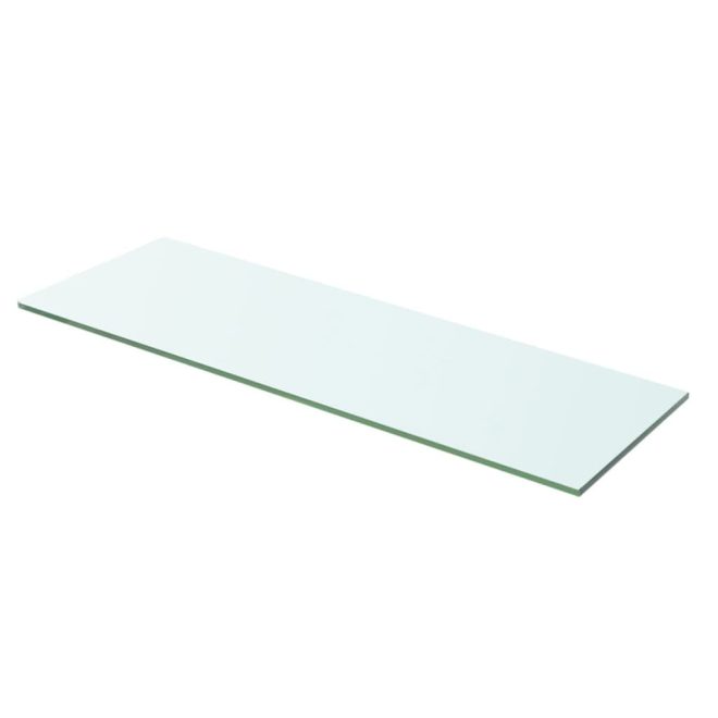 Shelves 2 pcs Panel Glass Clear 60×15 cm