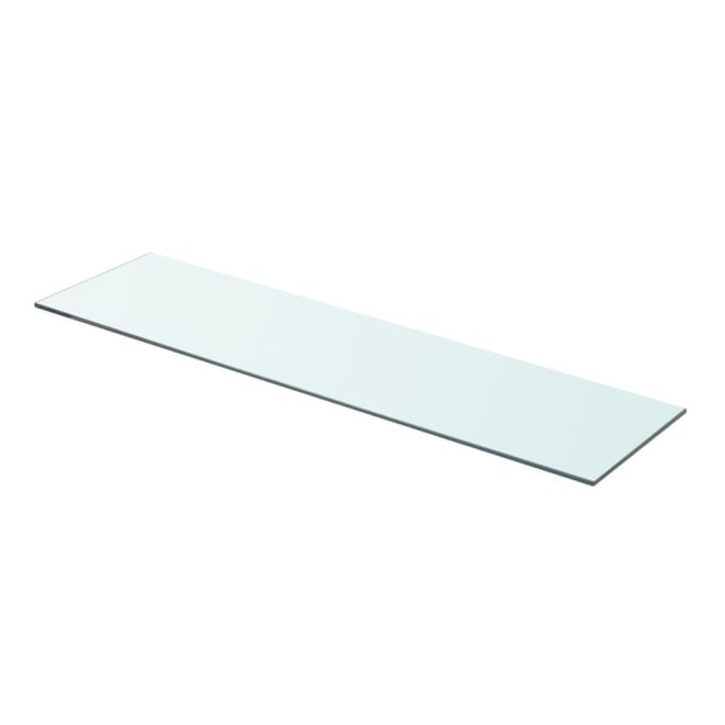 Shelves 2 pcs Panel Glass Clear 80×20 cm