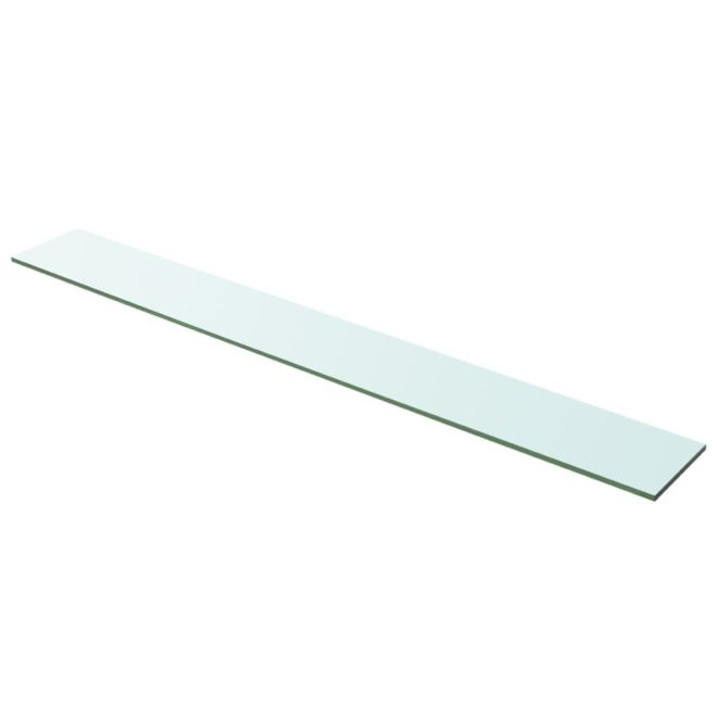Shelves 2 pcs Panel Glass Clear 100×12 cm