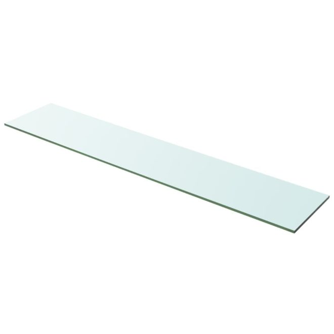 Shelves 2 pcs Panel Glass Clear 100×20 cm