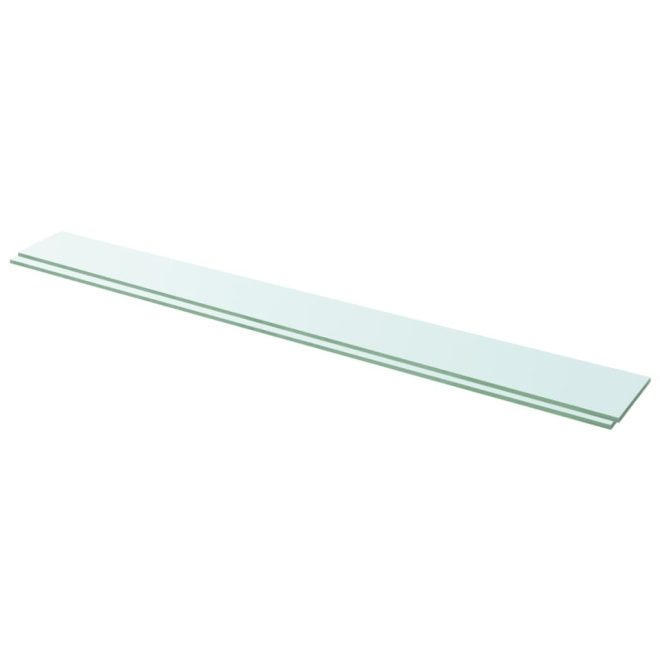 Shelves 2 pcs Panel Glass Clear 110×12 cm