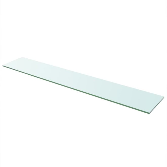 Shelves 2 pcs Panel Glass Clear 110×20 cm