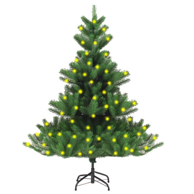 Nordmann Fir Artificial Christmas Tree with LEDs Green 120 cm