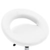 Swivel Dining Chair White Faux Leather