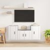 3 Piece TV Cabinet Set Engineered Wood – White