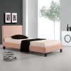 Marden Single PU Leather Bed Frame – Pink