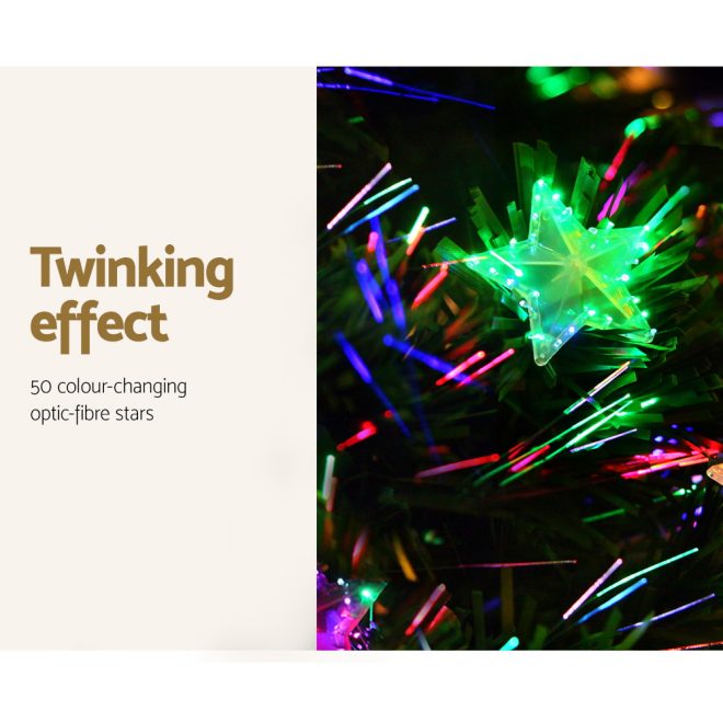 Jingle Jollys Christmas Tree LED Xmas trees with Lights Multi Colour – 7ft