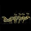 Reindeer & Sleigh Christmas Decoration 100 LEDs Outdoor – Gold