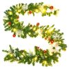 Christmas Garland with LED 2.7 m PVC – Green & White