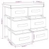 Storage Cabinet with 6 Drawers 55x29x55 cm Steel – Black