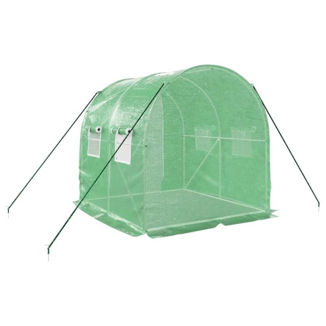 Greenhouse with Steel Frame 4 m² 2x2x2 m – Green