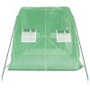 Greenhouse with Steel Frame 10 m² 5x2x2.3 m – Green