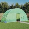 Greenhouse with Steel Frame 12 m² 6x2x2.85 m – Green